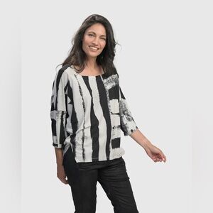 Alembika Charisma, Cutaway Boxy 
Top in Grunge